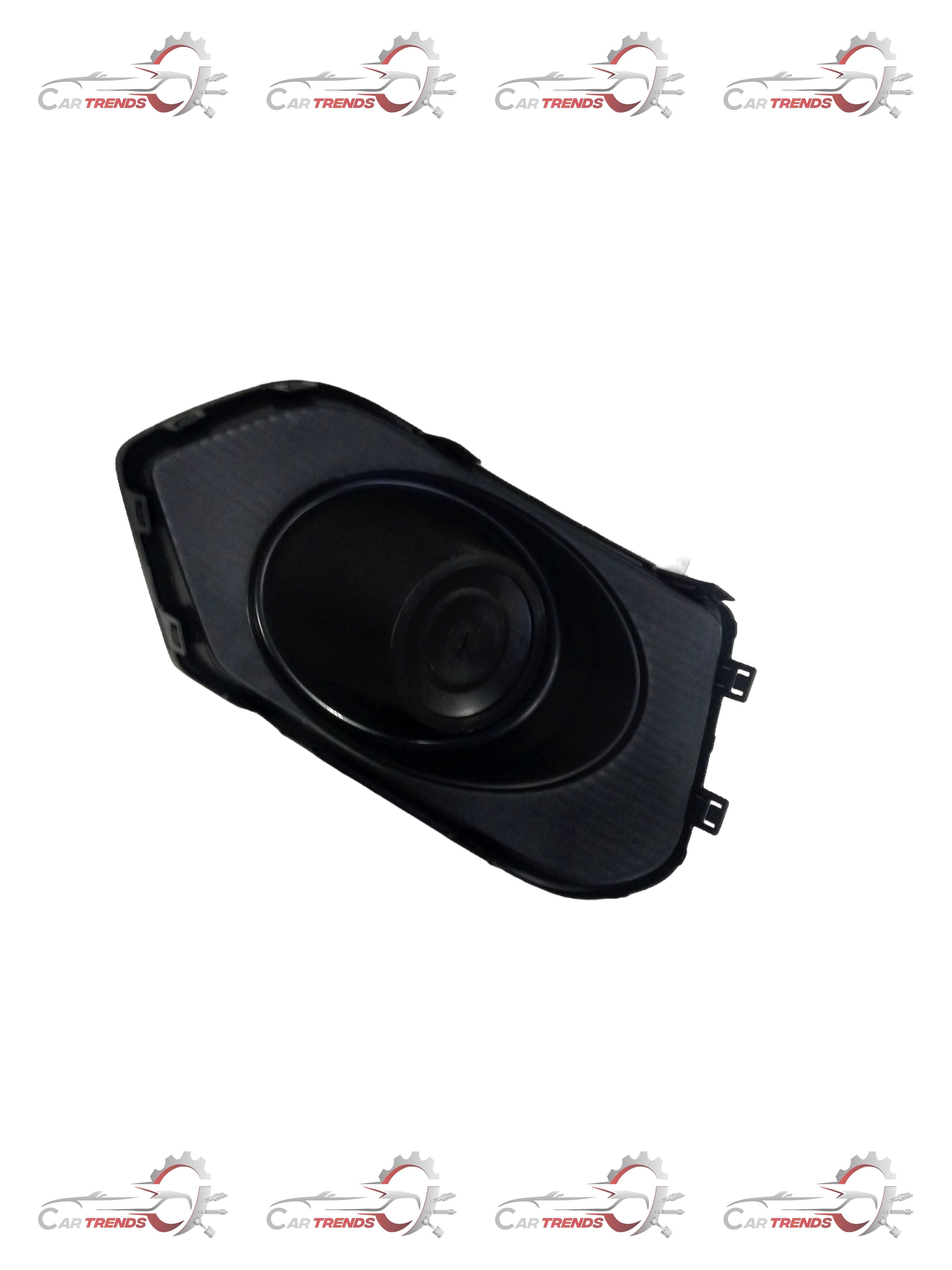 Maruti Suzuki front fog lamp bezel L 71761M56R005PK, close-up view showing the black plastic housing and mounting details.