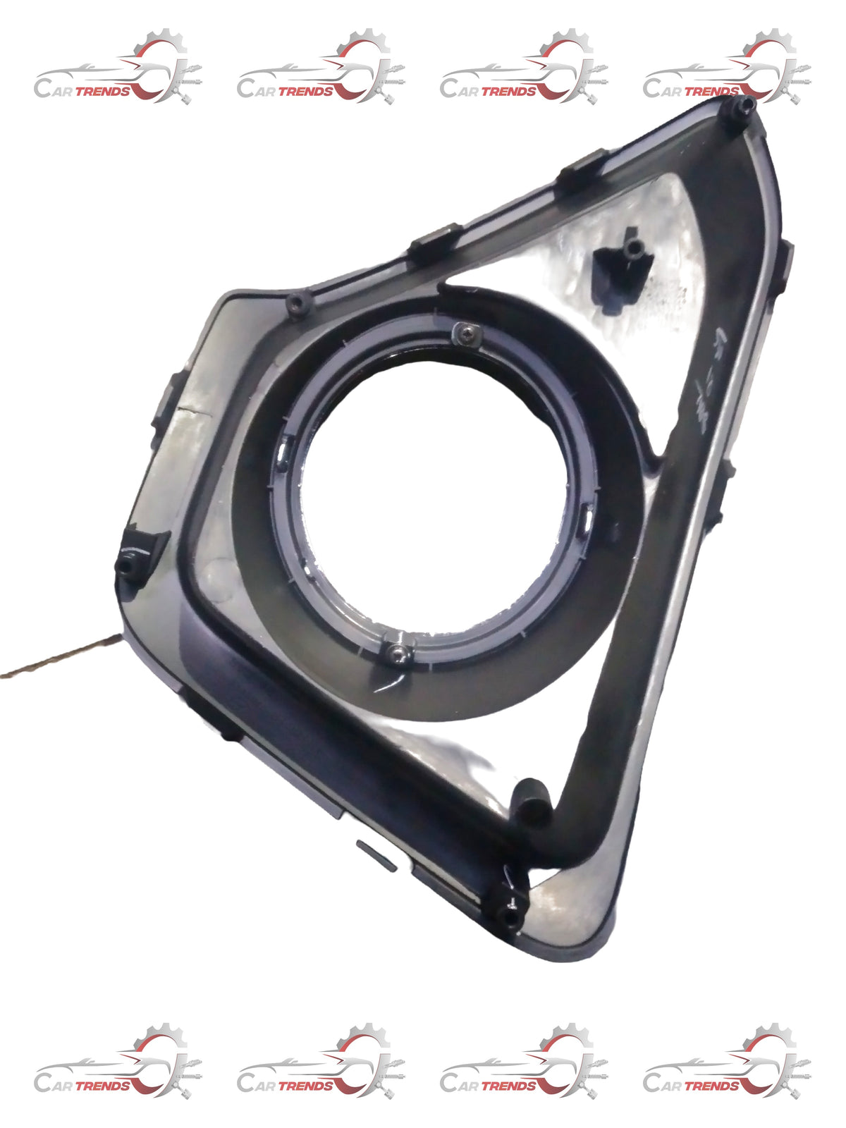 Hyundai Grand LH fog lamp cover open style, black plastic with fog lamp opening, designed for Hyundai I10 model.