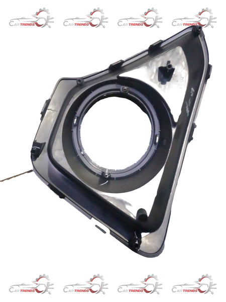Hyundai Grand LH fog lamp cover open style, black plastic with fog lamp opening, designed for Hyundai I10 model.