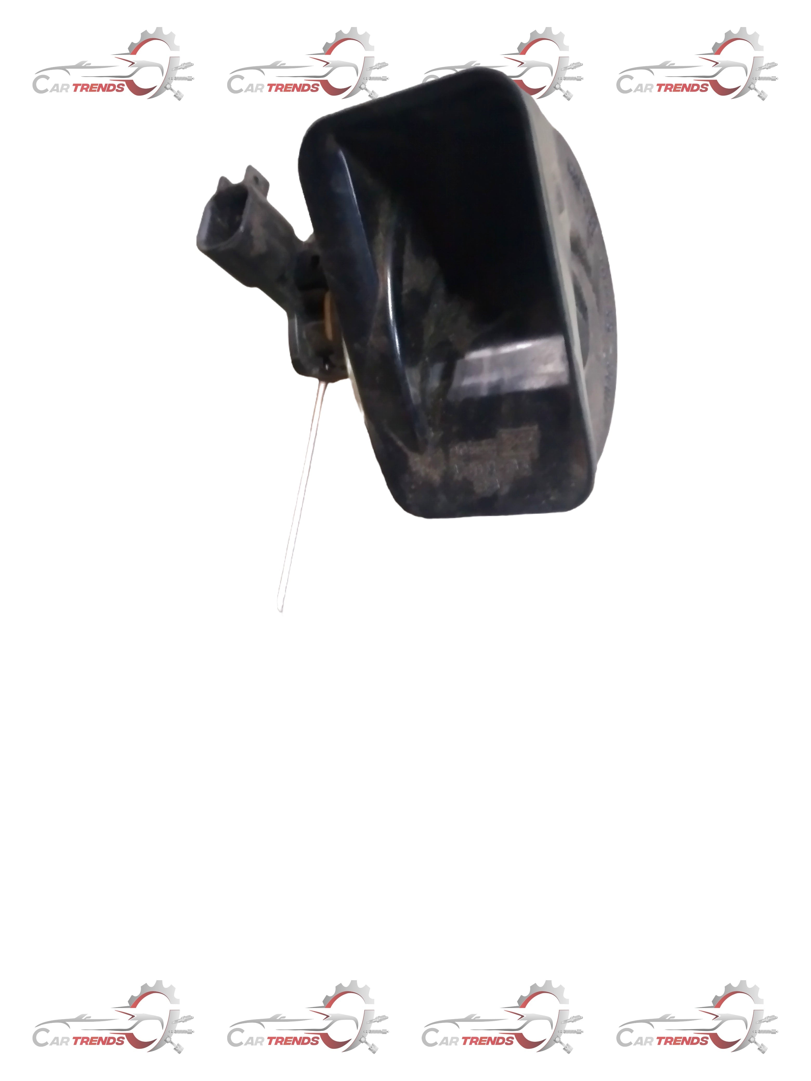 General Motors Captiva horn, black plastic with mounting bracket, designed for vehicle safety and signaling.