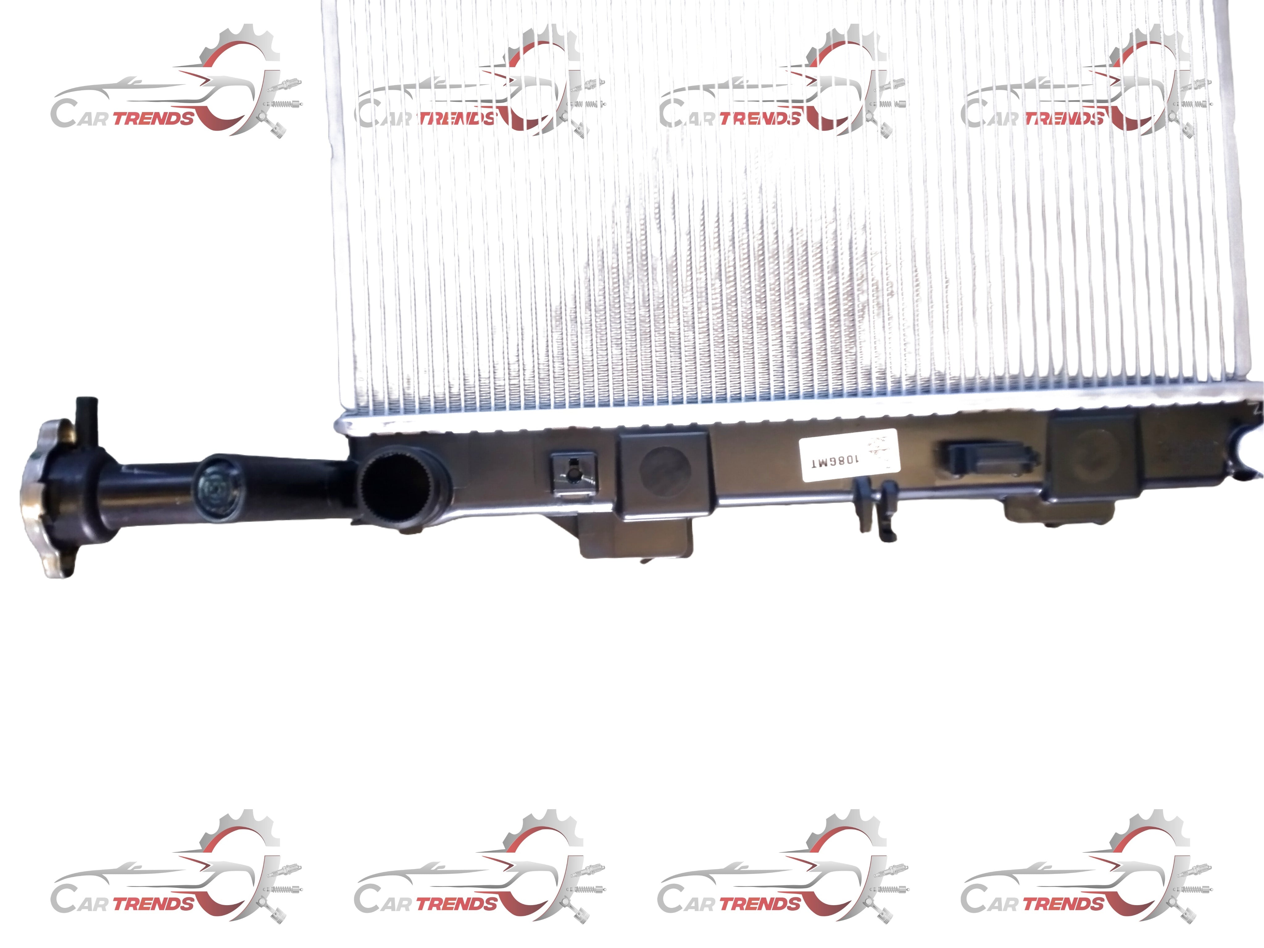 CarTrends Radiator Santro New Model 25310C4000 spare part, showing the metal core and inlet/outlet connections.