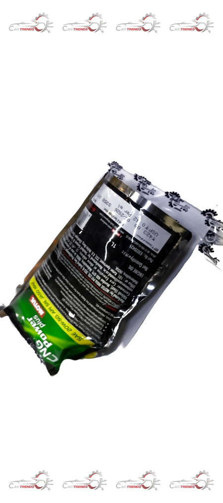 MOTUL CNG Oil 1L pouch with 20W50 viscosity, featuring the MOTUL brand label and product packaging.
