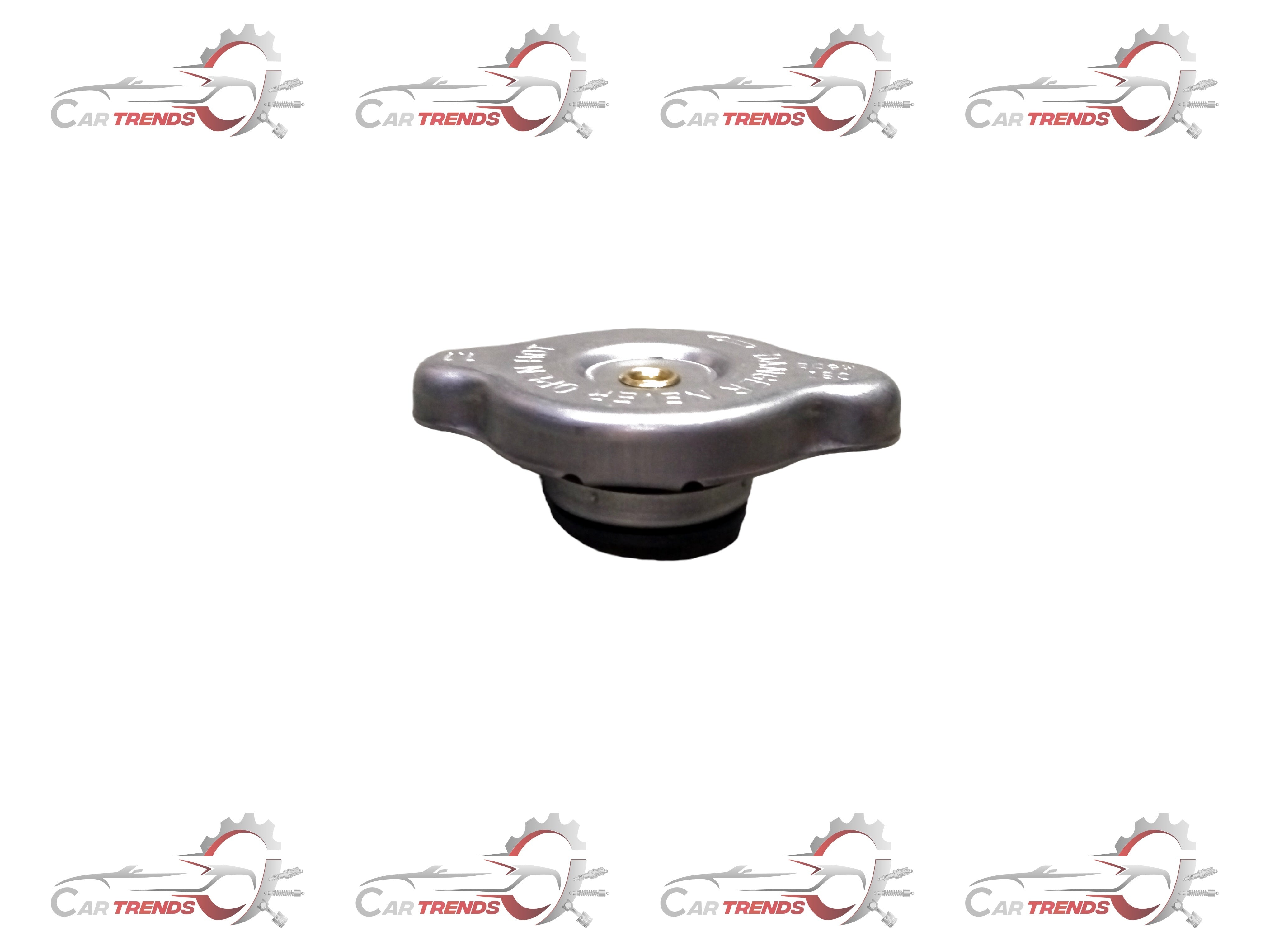 CarTrends radiator cap for Alto, spare part with metal top, sealing gasket, and vent, designed for cooling system maintenance.