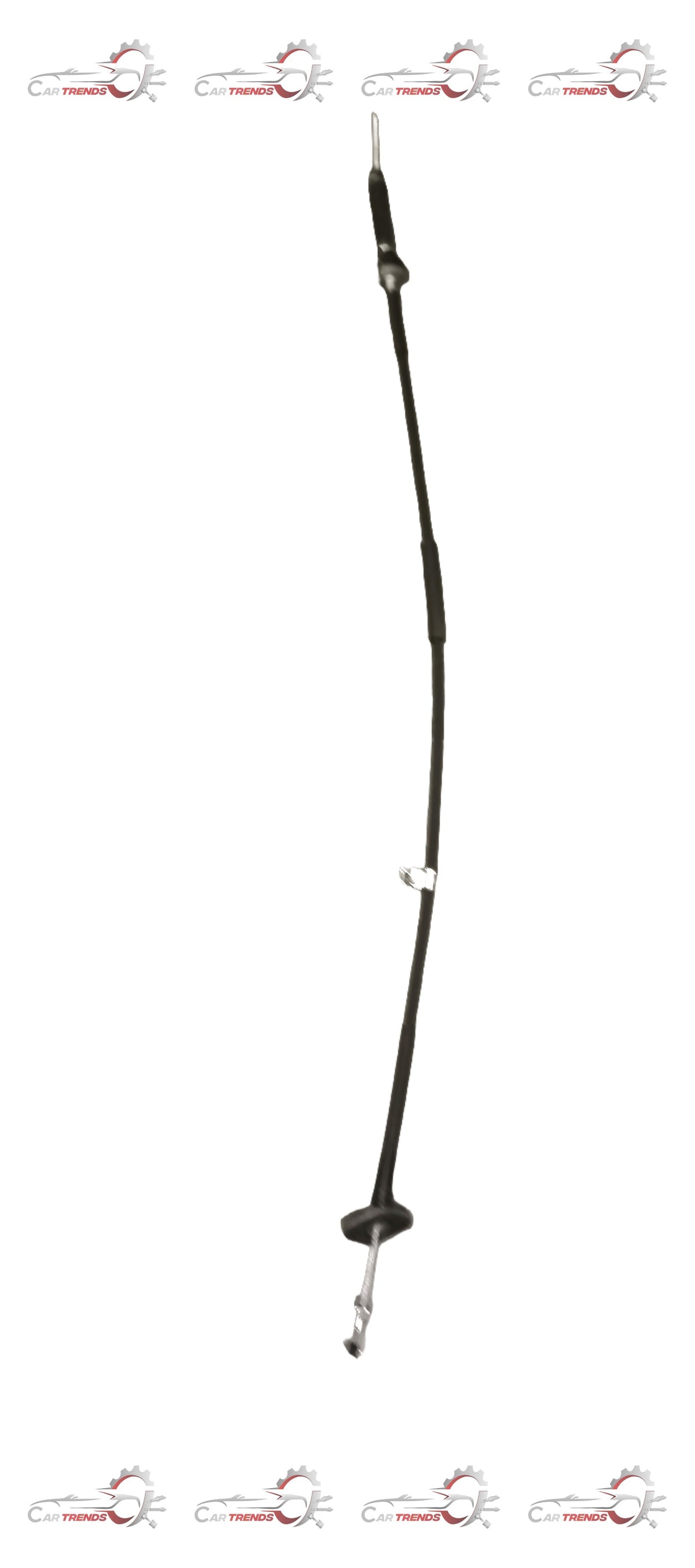 CarTrends clutch cable assembly spare part for vehicle, showing the detailed clutch cable with connectors and metal components.
