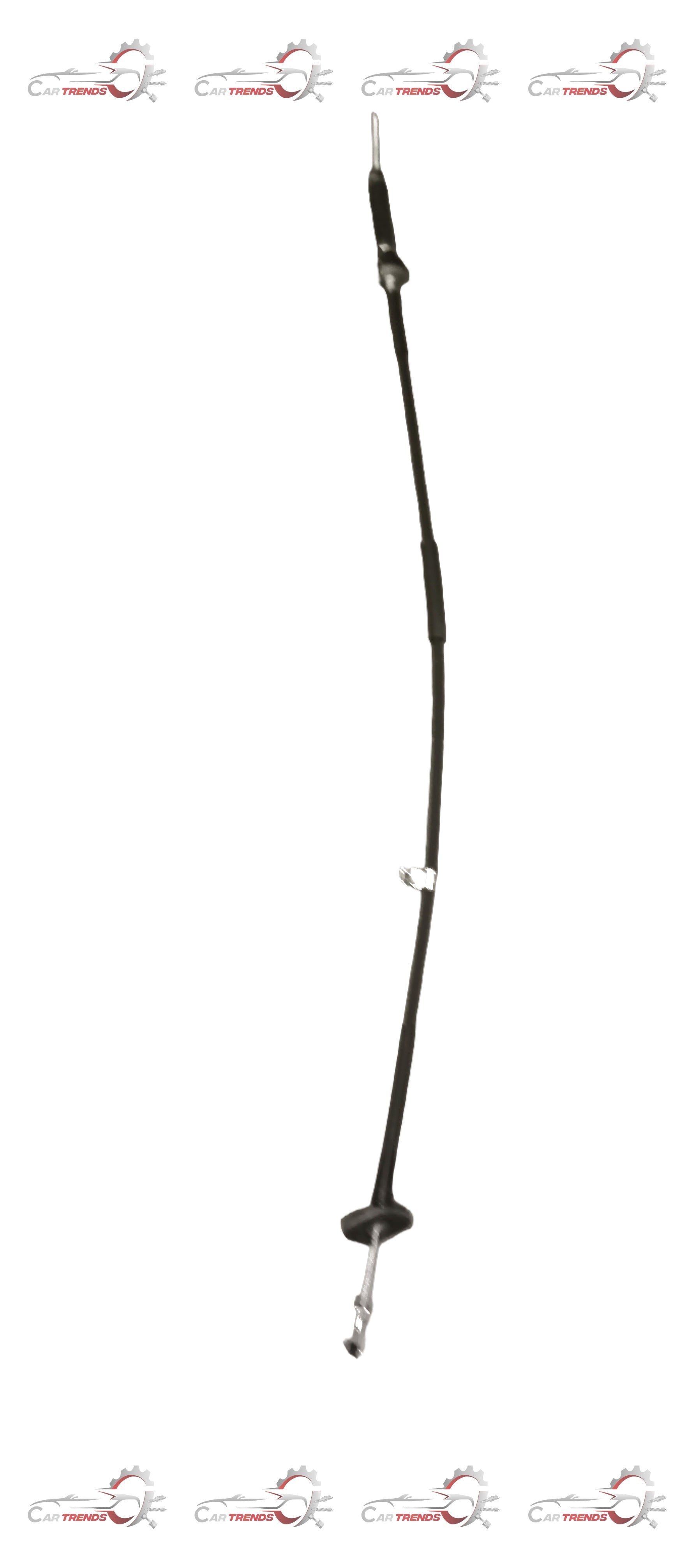 CarTrends clutch cable assembly spare part for vehicle, showing the detailed clutch cable with connectors and metal components.