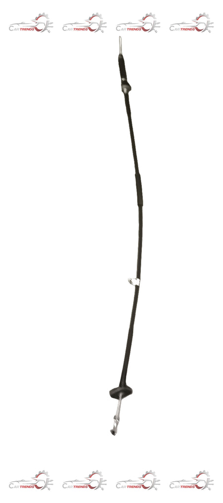 CarTrends clutch cable assembly spare part for vehicle, showing the detailed clutch cable with connectors and metal components.