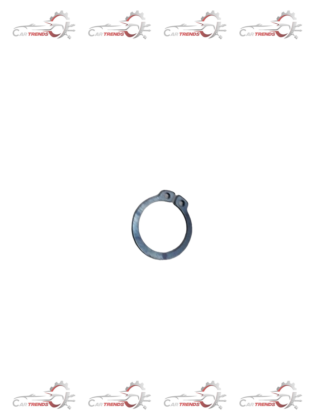 CarTrends CIRCLIP 09380M19005 spare part, close-up of metal circlip with detailed edges and smooth finish on a white background.