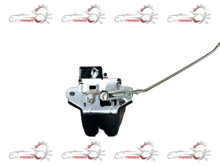 Hyundai Verna latch trunk lock by CarTrends, showing the trunk latch mechanism in a close-up view.