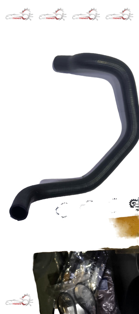 Maruti Suzuki radiator inlet hose engine part 17847M83B00, close-up view showing the rubber hose and metal fittings.