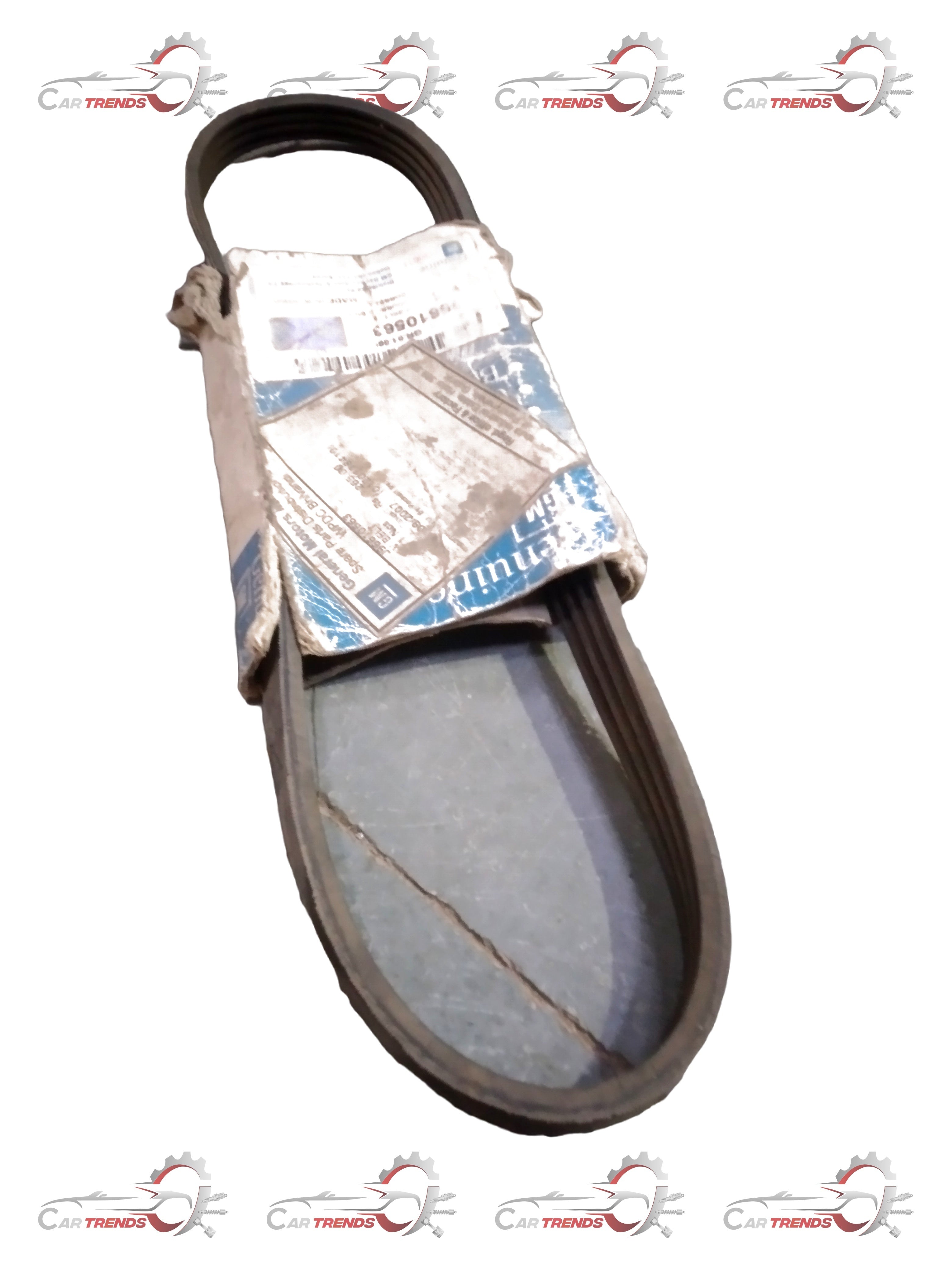 General Motors V-belt AVEO J96610563, automotive engine belt with ribbed design for vehicle performance and durability.