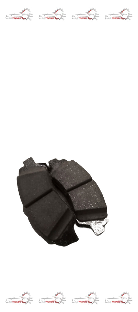 Front brake pad from CarTrends XCENT spare parts, showing the metal backing and friction surface of the brake component.