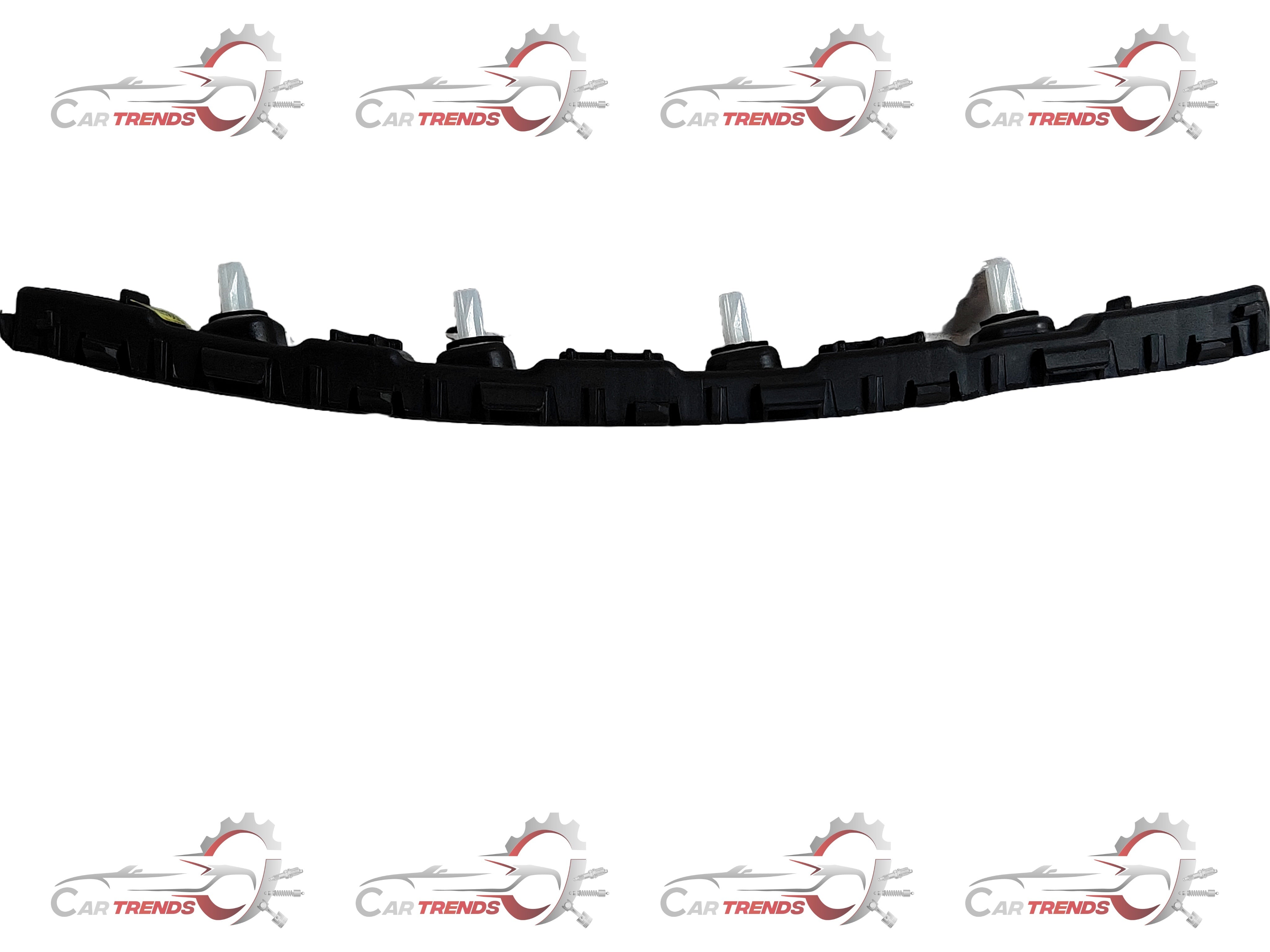 Hyundai Aura rear bumper bracket 2020-2023, metallic component mounted on the vehicle's rear bumper assembly.