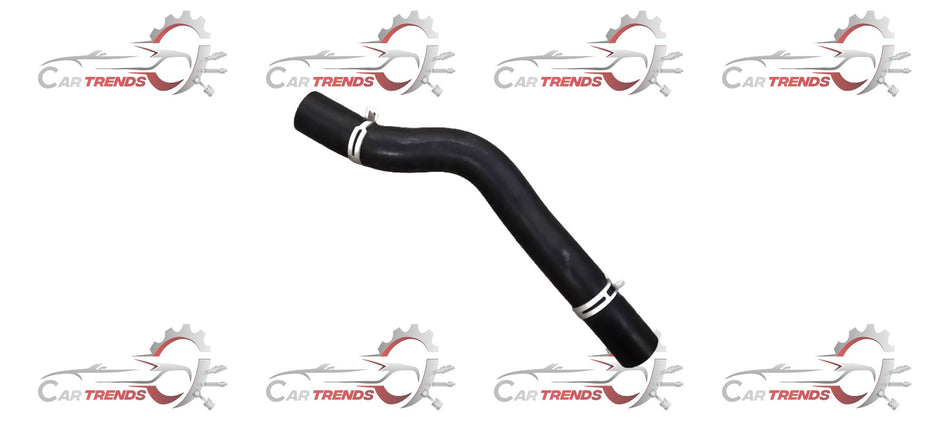 Hyundai Creta radiator upper hose, genuine Hyundai part, shown in a close-up image with black rubber material and hose fittings.