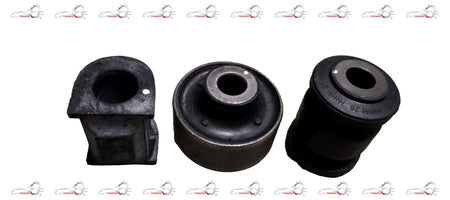 AUTOKOI front suspension bush kit for 2011 KRPF14032 vehicle, showing rubber bush components and metal mounting parts.