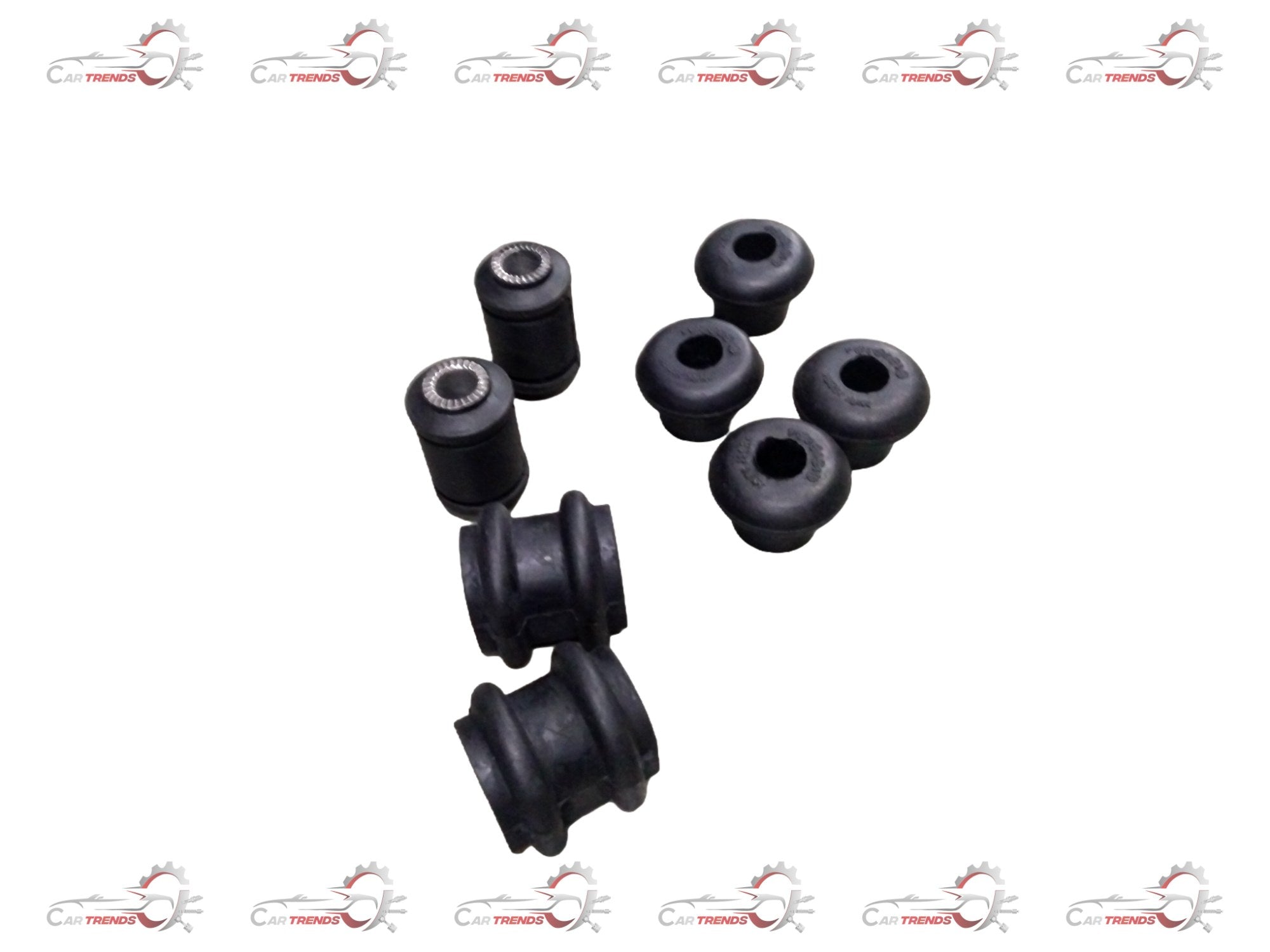 AUTOKOI Front Suspension Bushing Kit KRPF14064 showing multiple black rubber bushings and metal components for vehicle suspension.