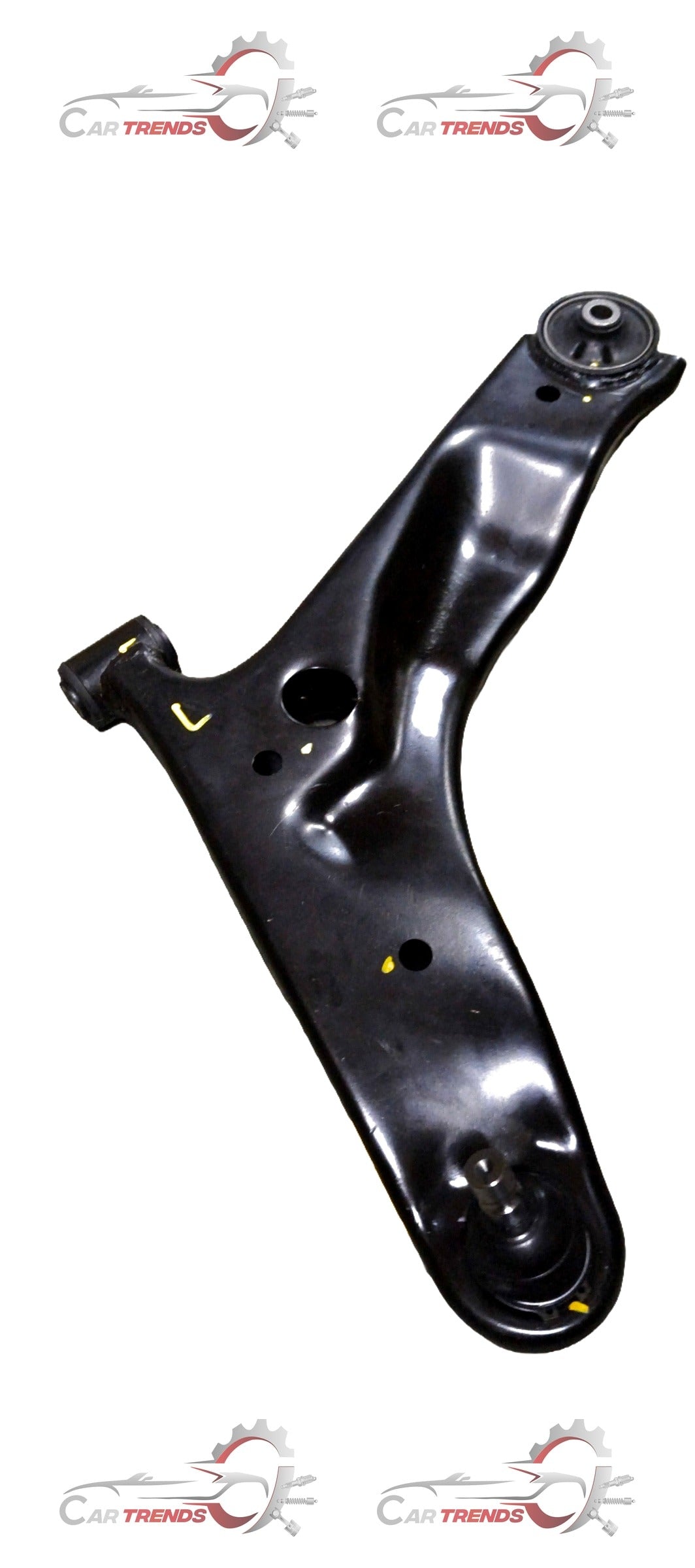 Pair of AUTOKOI Track Control Arm Assy for vehicle suspension, shown in a detailed photo with mounting points and components.