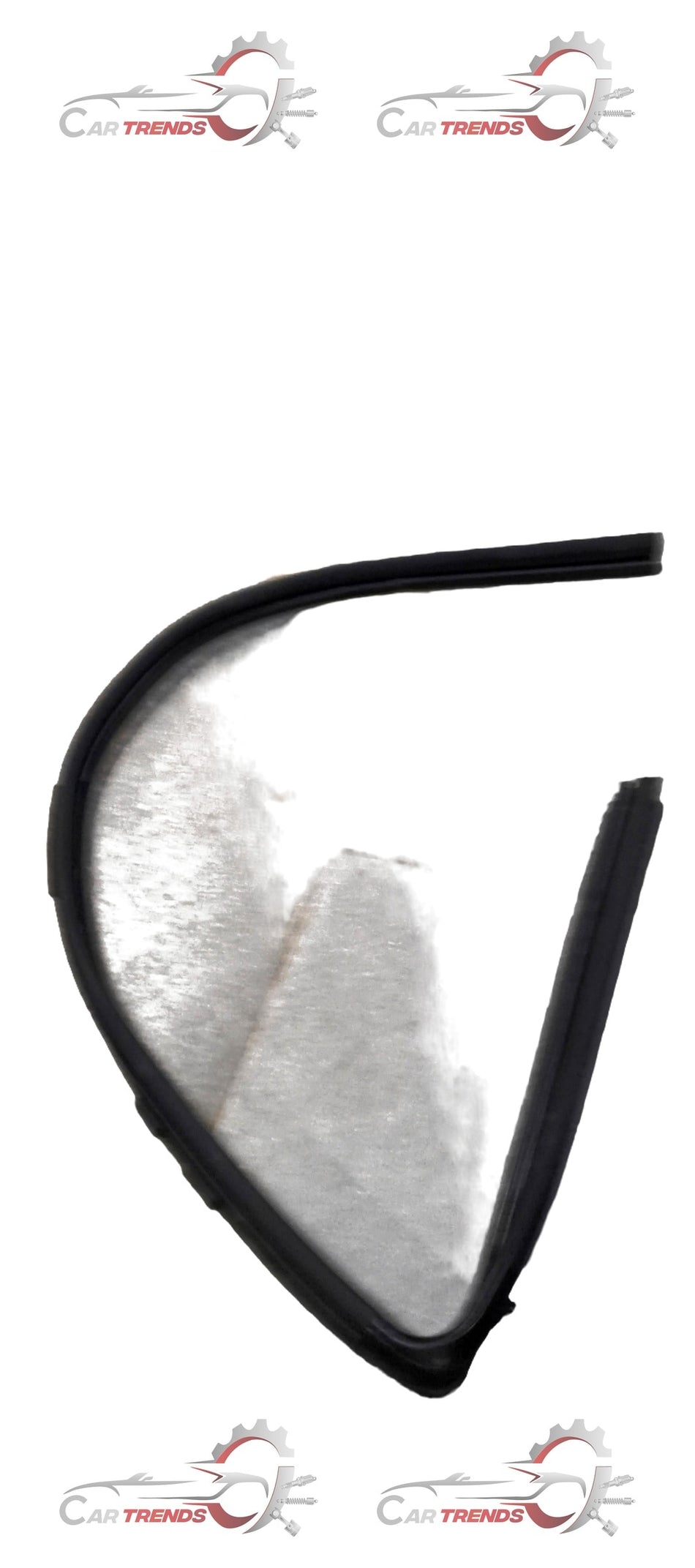 Nissan Datsun GO rear right RUN channel replacement part, showing the metal and rubber components for vehicle repair.