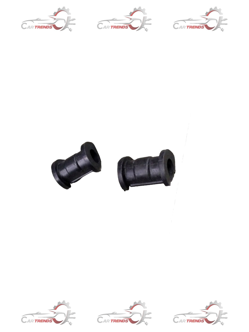 AUTOKOI Fr. Stabilizer Bar Bush KRPF14010 installed on vehicle suspension, close-up view of rubber bushing and metal mount.