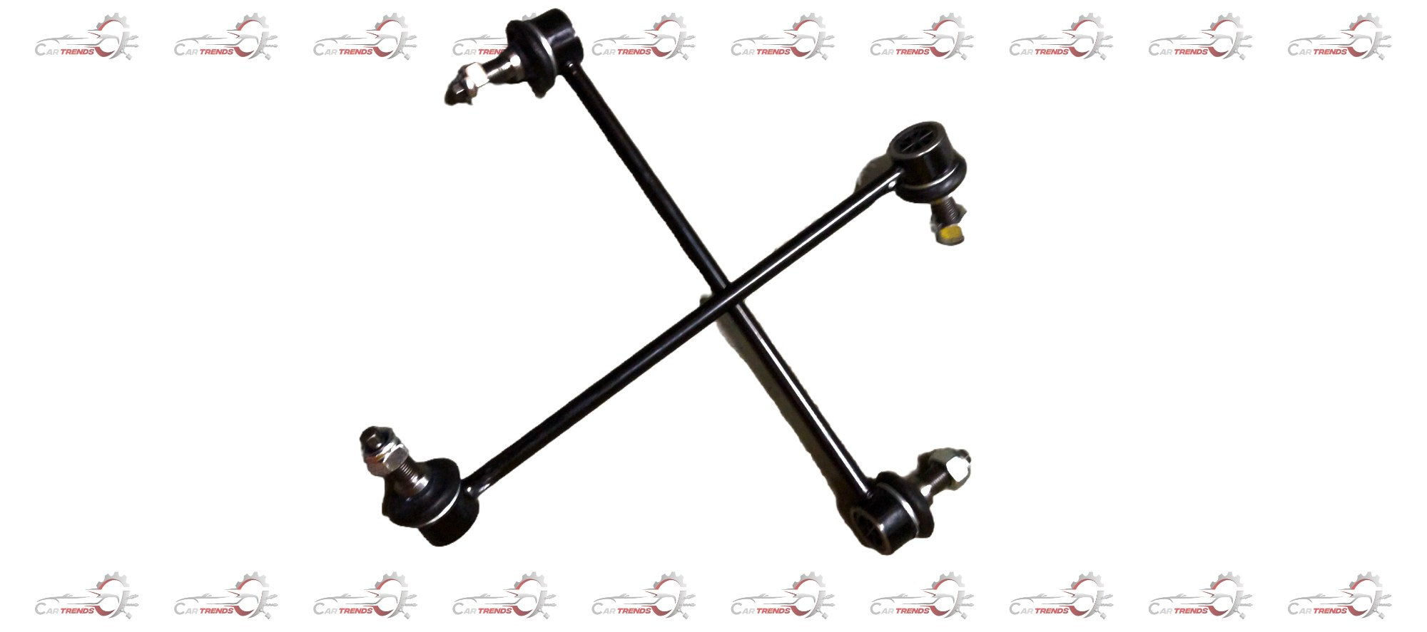 AUTOKOI front stabilizer link set KHMF2049 with metal components and rubber bushings, showing the assembled stabilizer links for vehicle suspension.