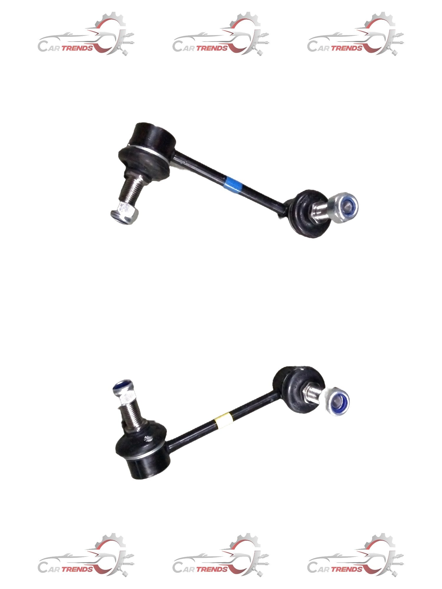 AUTOKOI front stabilizer link pair, automotive suspension part, showing metal links with mounting bushings for vehicle stability.