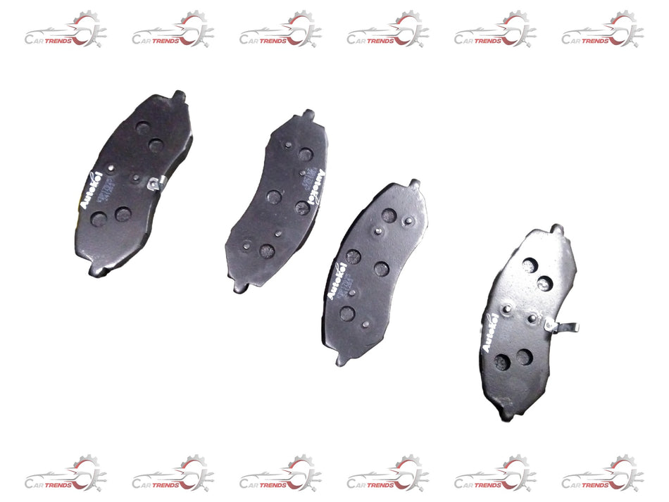 AUTOKOI brake pads and shoe KBPF17025 showing the textured surface and metal backing for vehicle braking system.