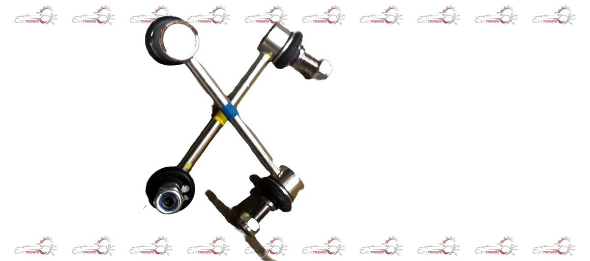 AUTOKOI front stabilizer link assembly pair, automotive suspension parts with metal links and bushings, on a clean background.