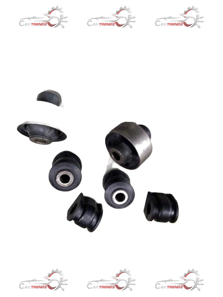 Autokoi Bush Kit for Amaze and Brio, automotive suspension components, showing metal bushings and rubber parts.