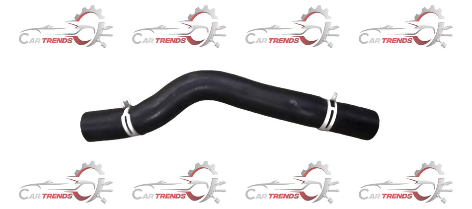 Hyundai Creta radiator upper hose, automotive replacement part, showing the flexible rubber hose with metal clamps.