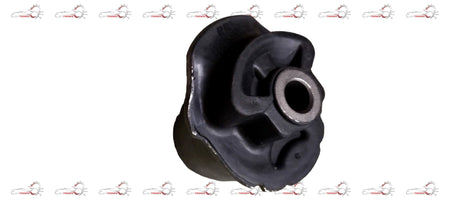 AUTOKOI TRELLING ARM BUSH for Etios, close-up of the black metal trelling arm bush with mounting points and rubber components.
