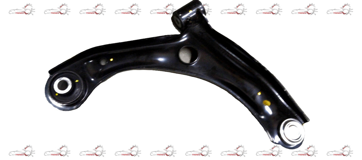 AUTOKOI Track Control Arm Assembly Left for KMSF1104 vehicle, showing metal component with mounting points and bushings in a close-up image.