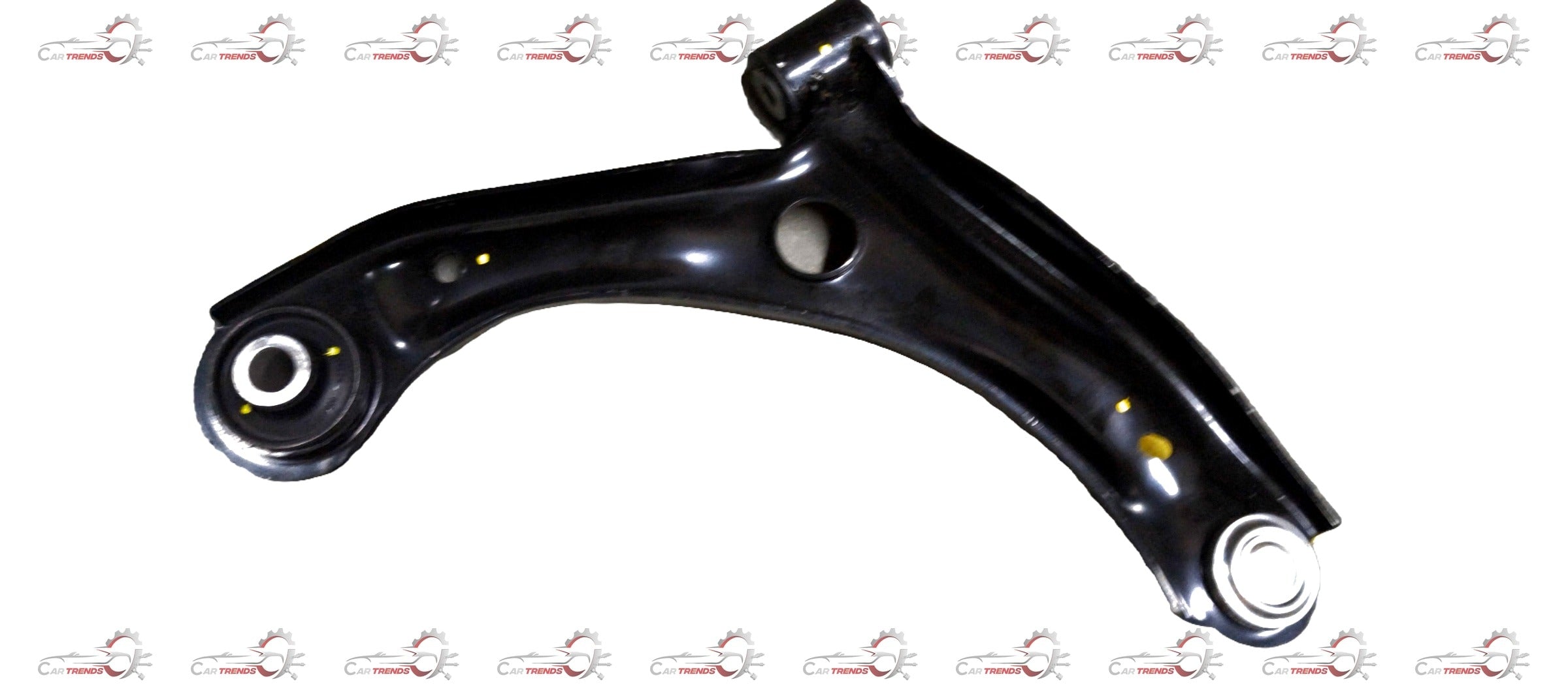 AUTOKOI Track Control Arm Assembly Left for KMSF1104 vehicle, showing metal component with mounting points and bushings in a close-up image.