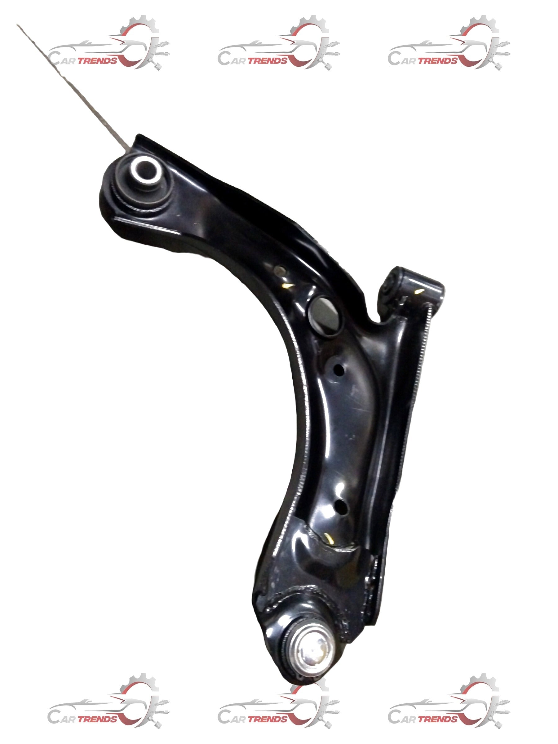 AUTOKOI track control arm assembly for left side, showing the metal arm with mounting points and bushings.