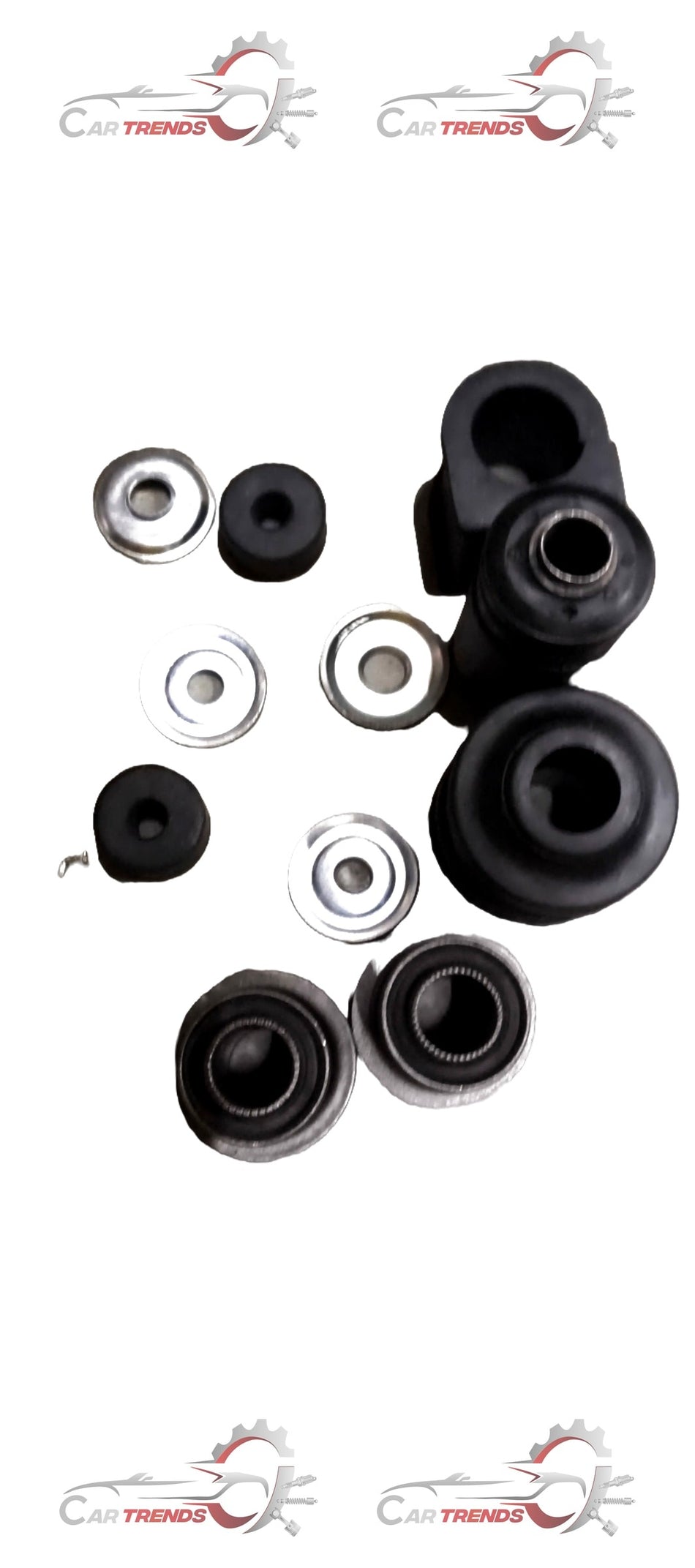 AUTOKOI Front Suspension Bush Kit KRPF14068 showing black rubber bushings and metal components for vehicle suspension repair