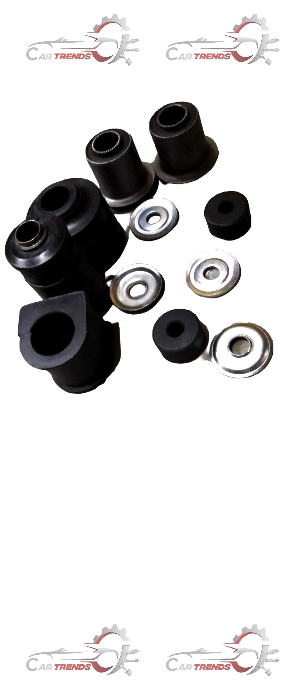 AUTOKOI Front Suspension Bush Kit, KRPF14068, showing a set of rubber bushings and metal components for vehicle suspension repair