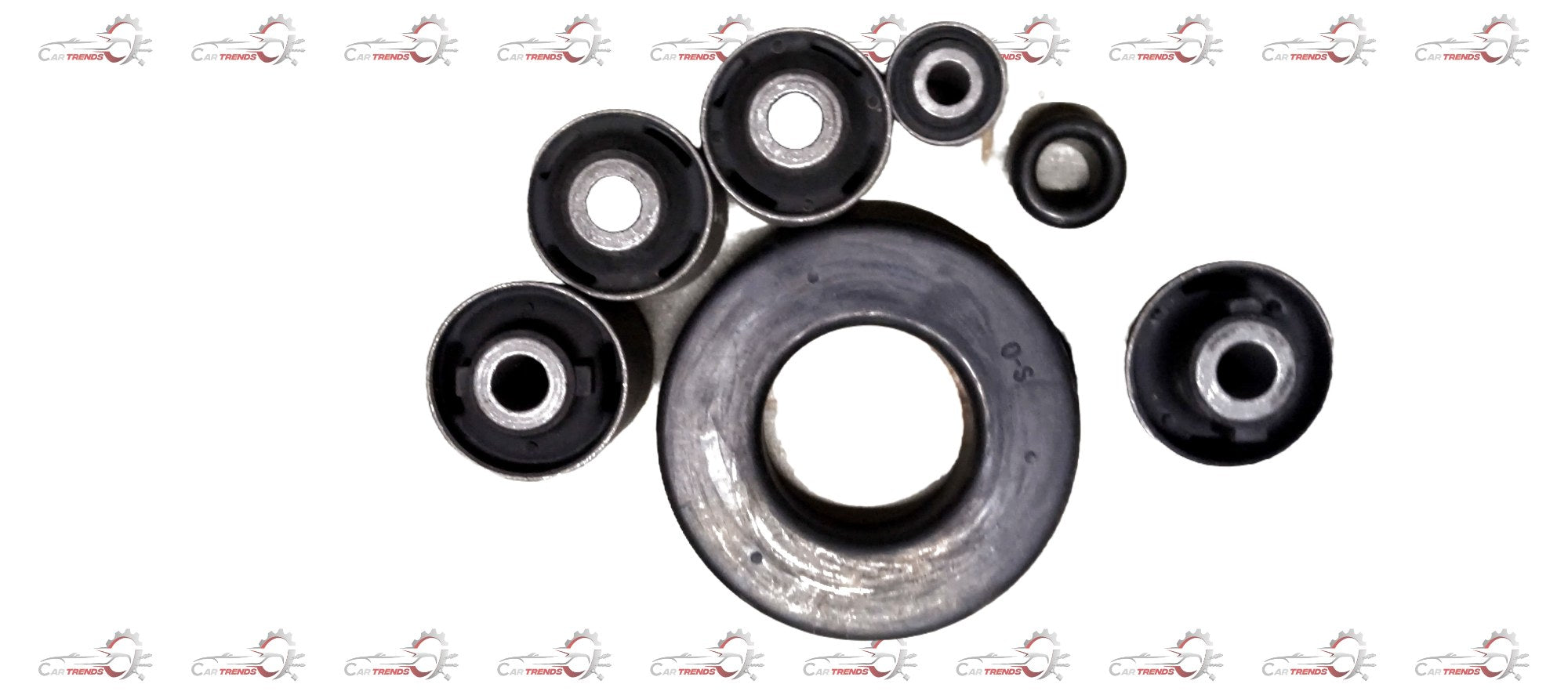 AUTOKOI Rear Suspension Bush Kit KRPF14142 featuring black rubber bushings for vehicle suspension system.