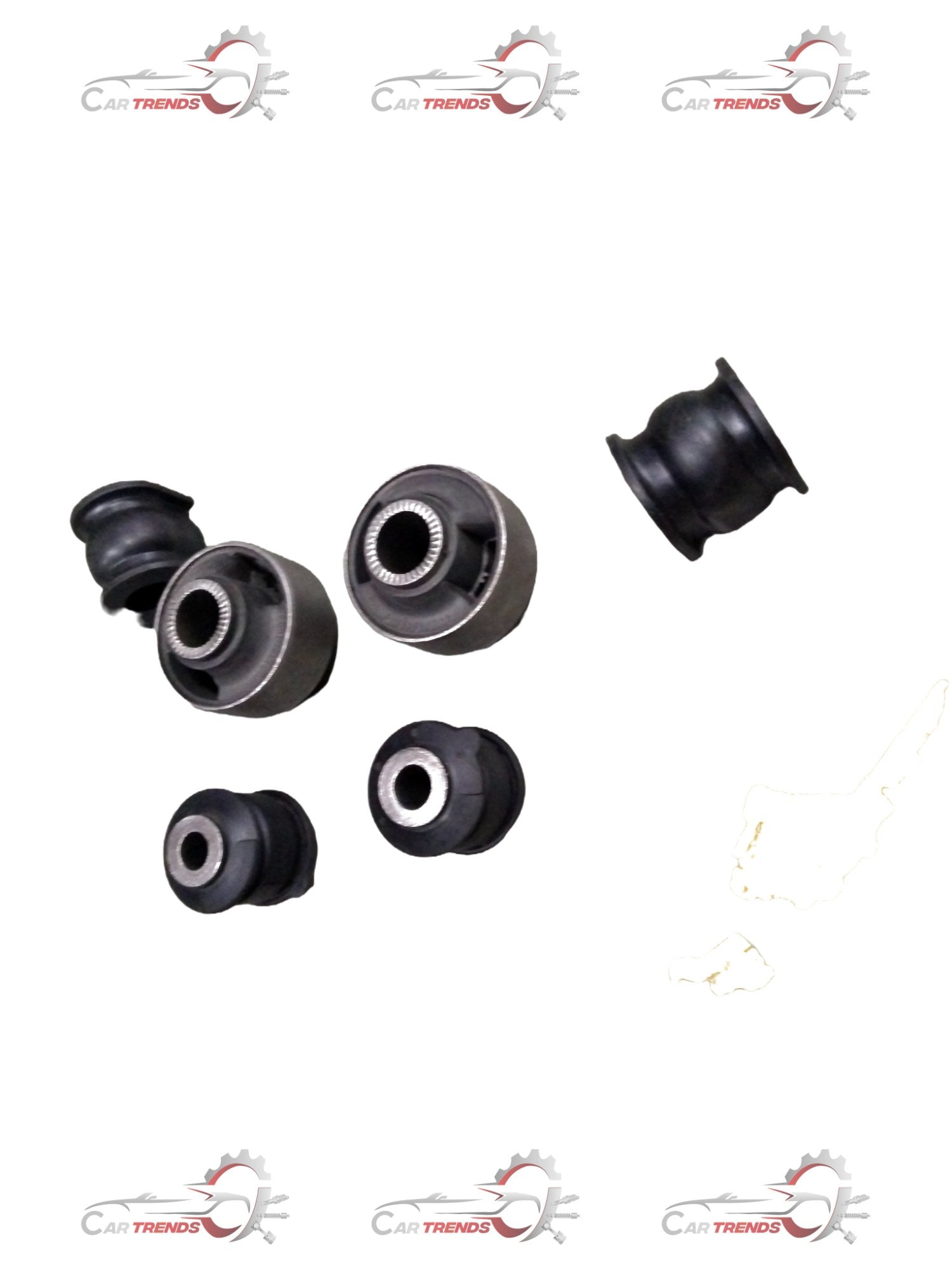 AUTOKOI Front Suspension Bush Kit KRPF14104 showing rubber bushings and metal components for vehicle suspension repair