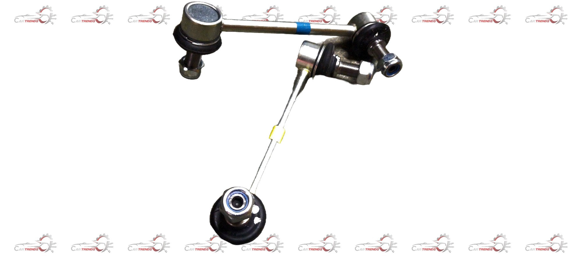AUTOKOI front stabilizer link assembly pair, automotive suspension component with metal links and rubber bushings, part KMMF3011