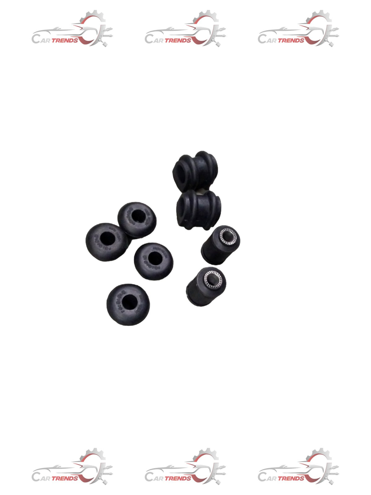 AUTOKOI front suspension bushing kit KRPF14064 showing rubber bushings and metal components for vehicle suspension repair