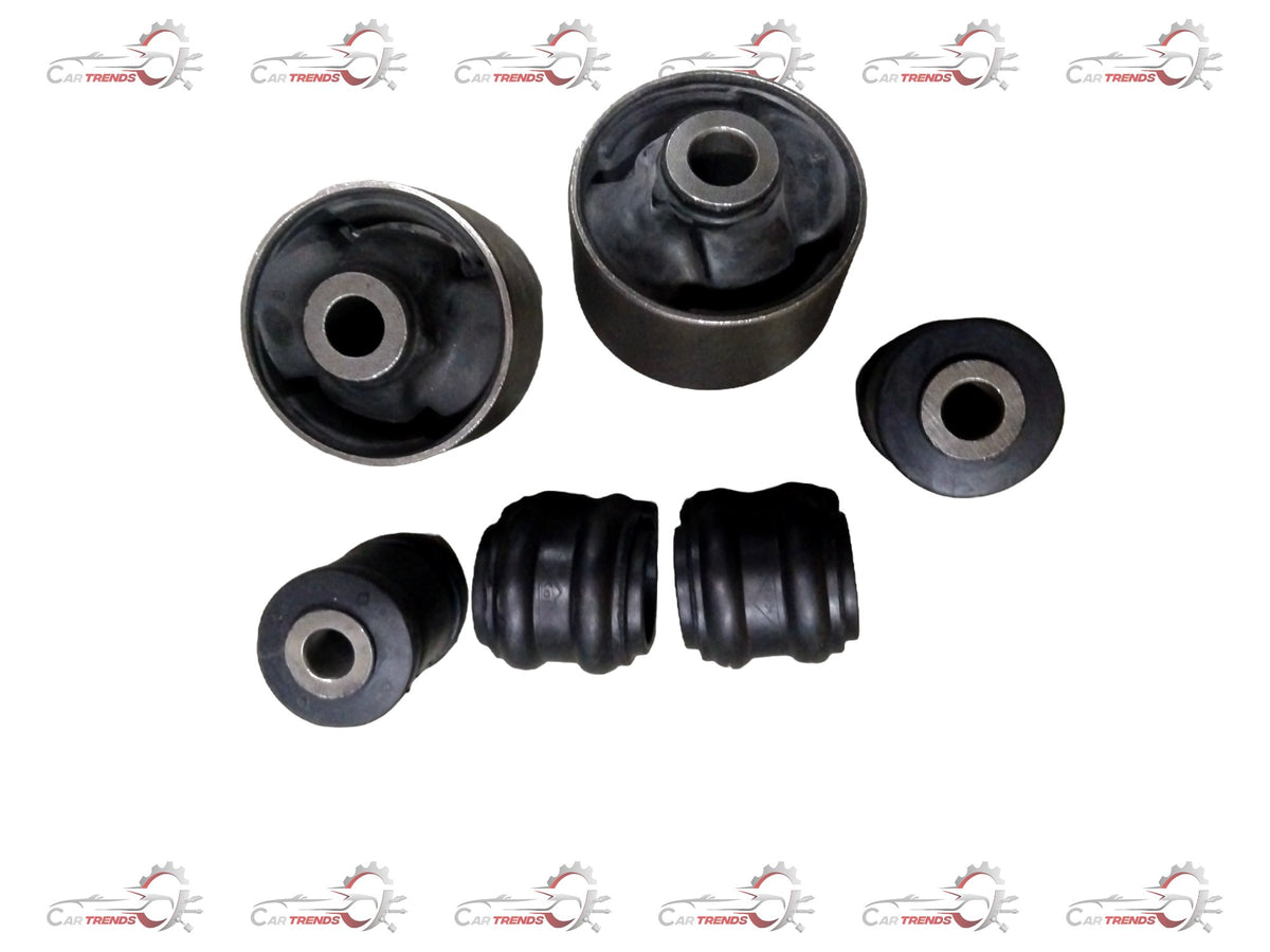 AUTOKOI front suspension bushing kit with multiple black rubber bushings for vehicle stability and performance.