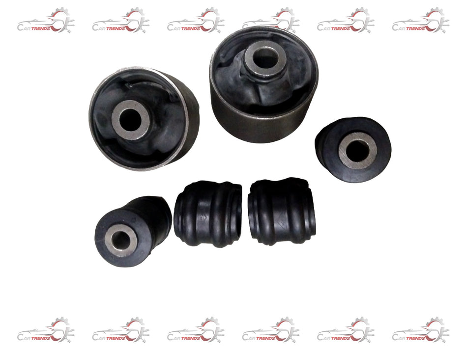AUTOKOI front suspension bushing kit with multiple black rubber bushings for vehicle stability and performance.