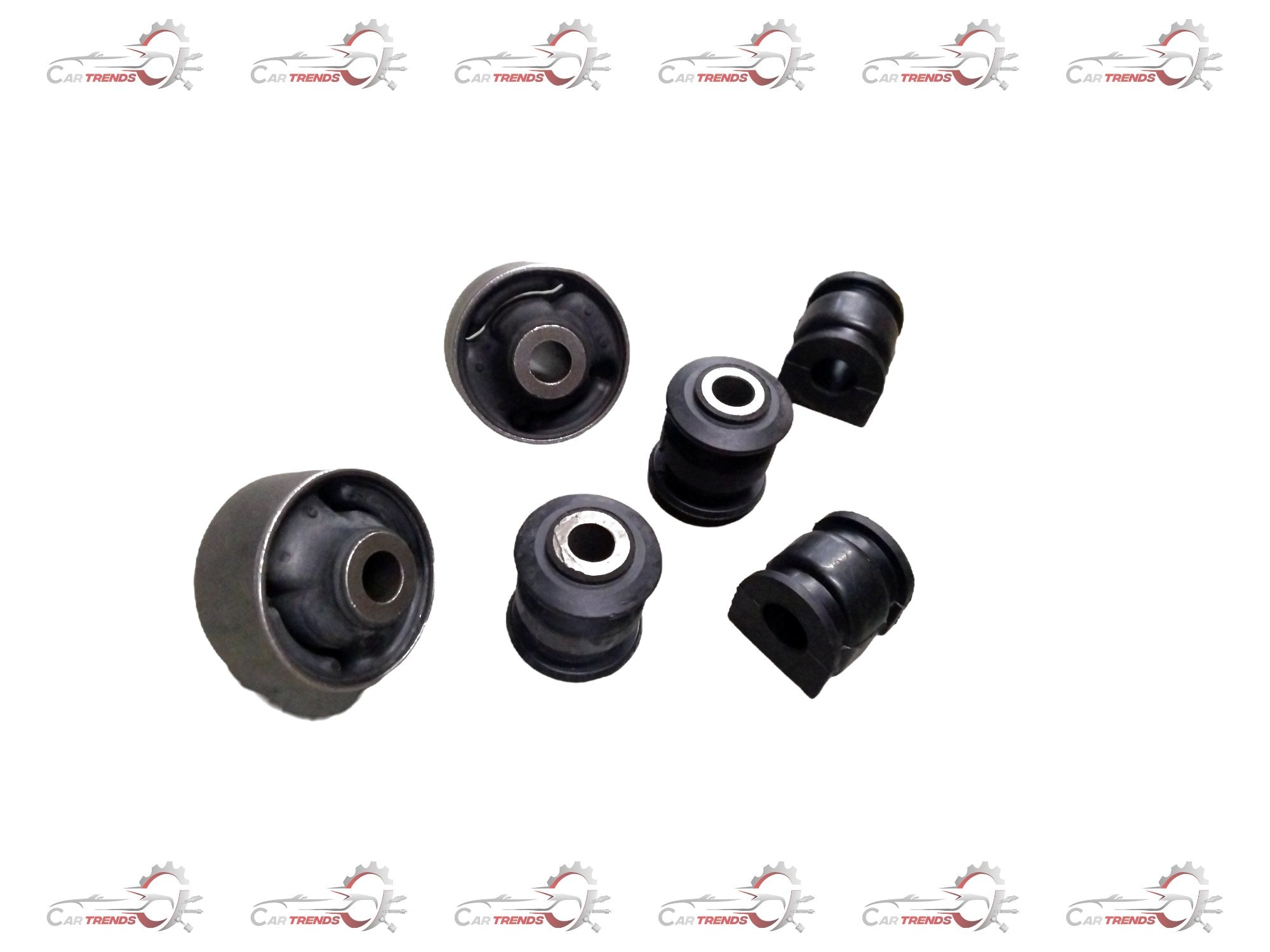 AUTOKOI Bush Kit for AMAZE and BRIO vehicles, featuring automotive bushings and suspension components, shown in the image.