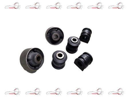 AUTOKOI Bush Kit for AMAZE and BRIO vehicles, featuring automotive bushings and suspension components, shown in the image.