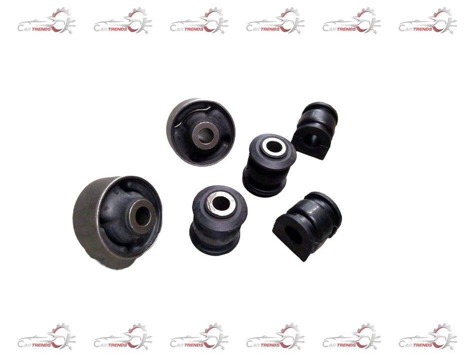 AUTOKOI Bush Kit for AMAZE and BRIO vehicles, featuring automotive bushings and suspension components, shown in the image.