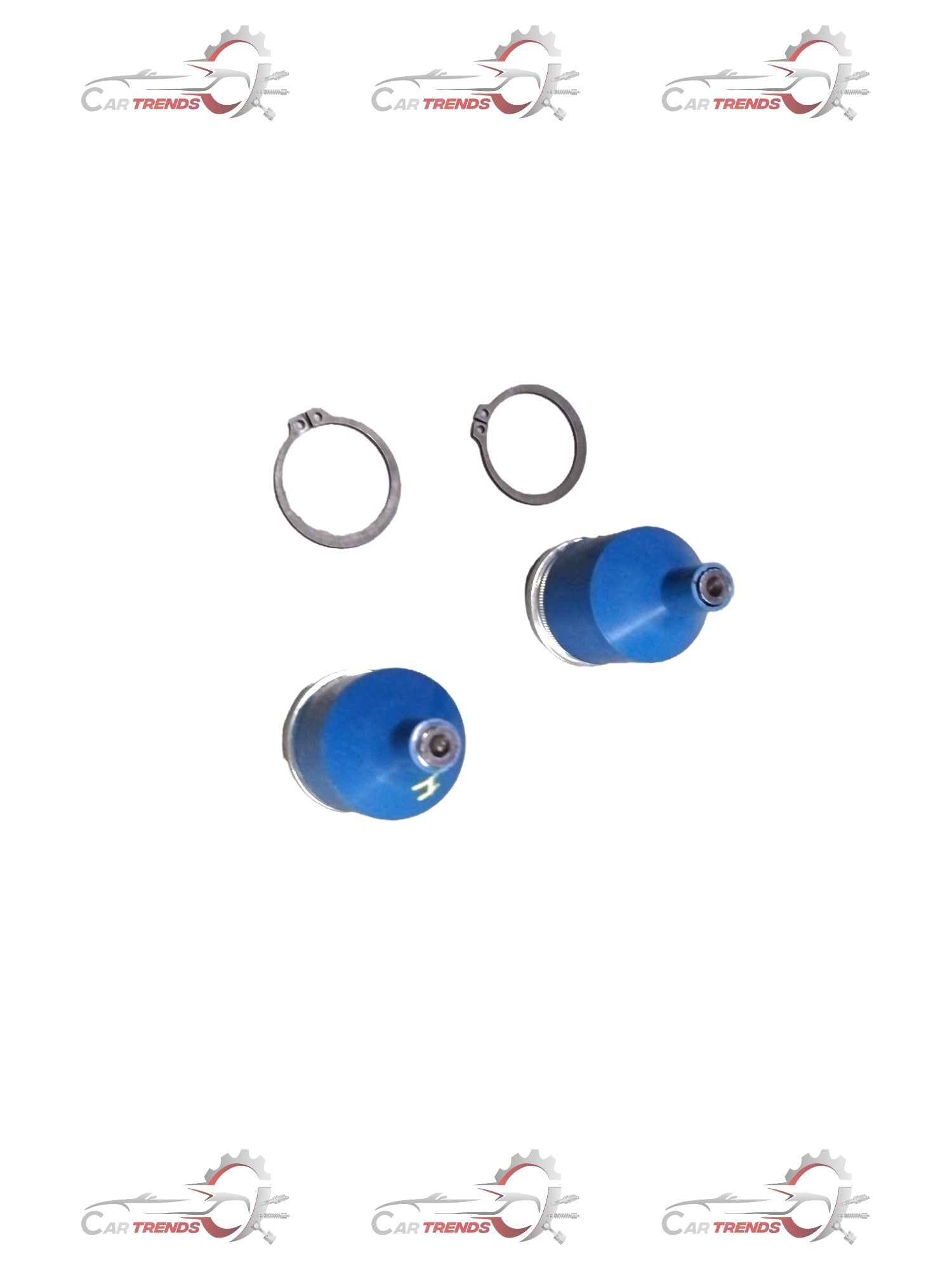 AUTOKOI suspension bushing joint assembly with nut, auto part set, showing metal components and hardware for vehicle suspension repair.