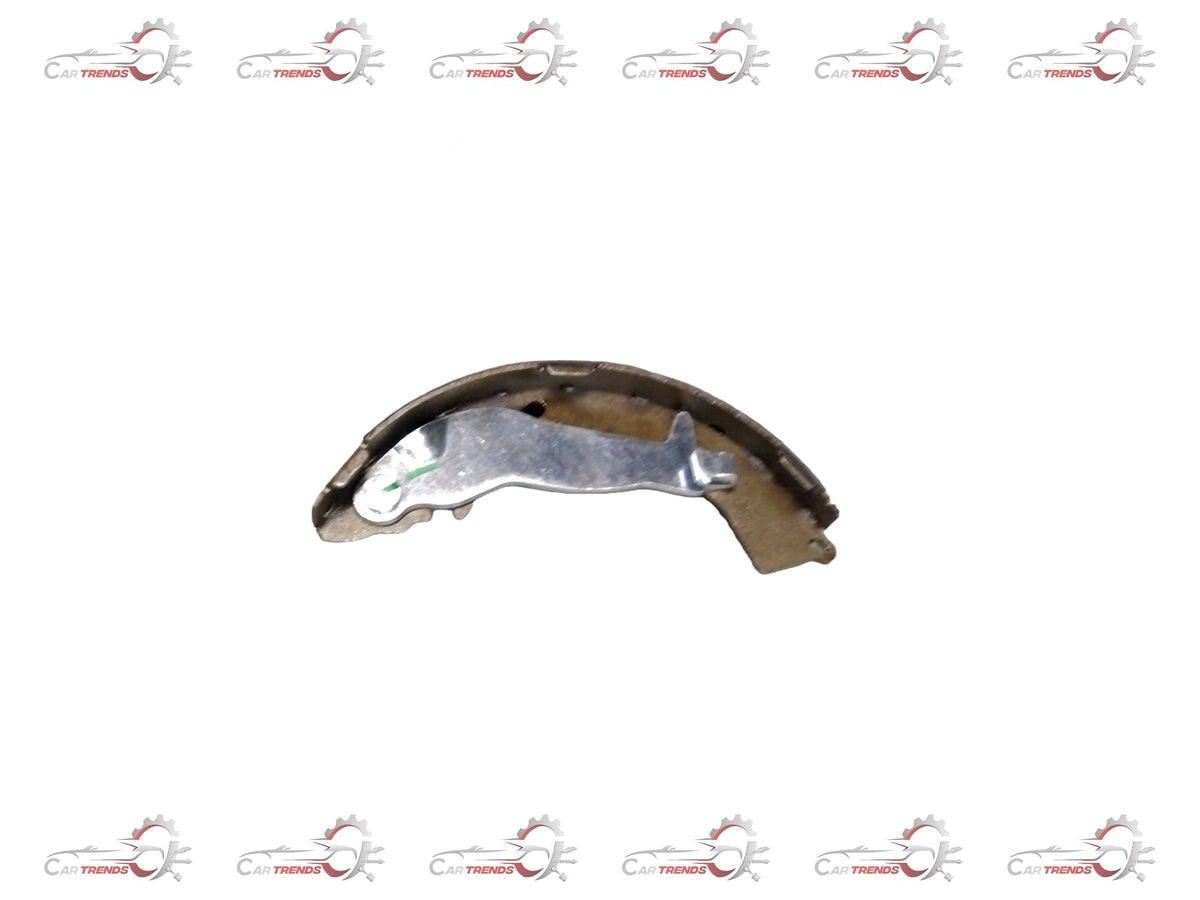 AUTOKOI brake pads and shoe KBPF17318 set, showing gray friction material and metal backing plates for automotive braking system.