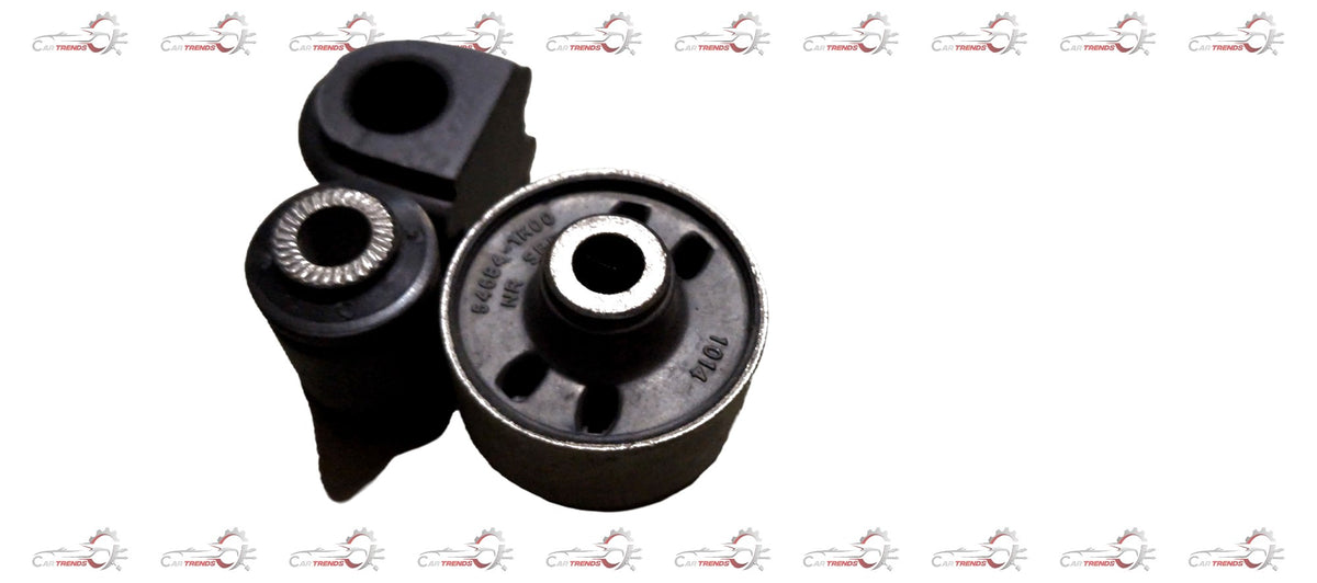 AUTOKOI Front Suspension Bush Kit KRPF14050 showing black rubber bushings and metal components on a white background