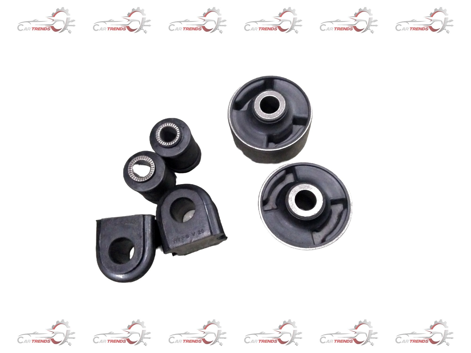AUTOKOI front suspension bushing kit, KRPF14058, showing multiple rubber bushings and metal components for vehicle suspension repair