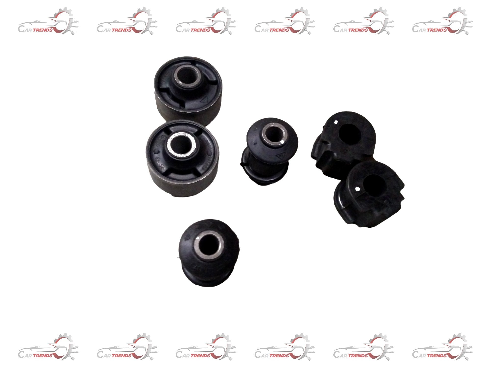 AUTOKOI front suspension bush kit for 2012 KRPF14022, showing black rubber bush components on a white background.