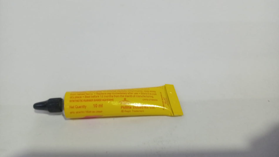 PIDILITE FEVIBOND 10ml tube, adhesive glue for bonding and repairs, shown in the image with a sealed blue tube.