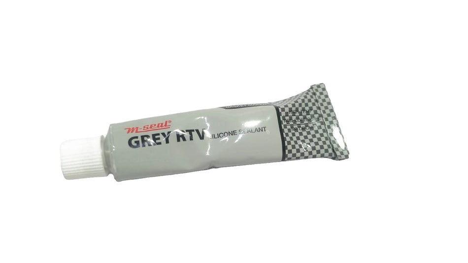 Pidlite M Seal Grey RTV Gasket Maker 25g tube, high-temperature sealant for automotive and appliance gasket repairs.